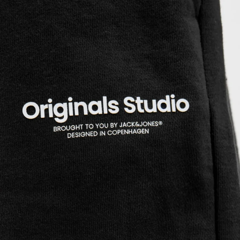 JACK & JONES Bermude za dečake Studio crne detalj
