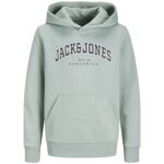 JACK & JONES JUNIOR Duks za dečake sa kapuljačom JJCALEB zeleni
