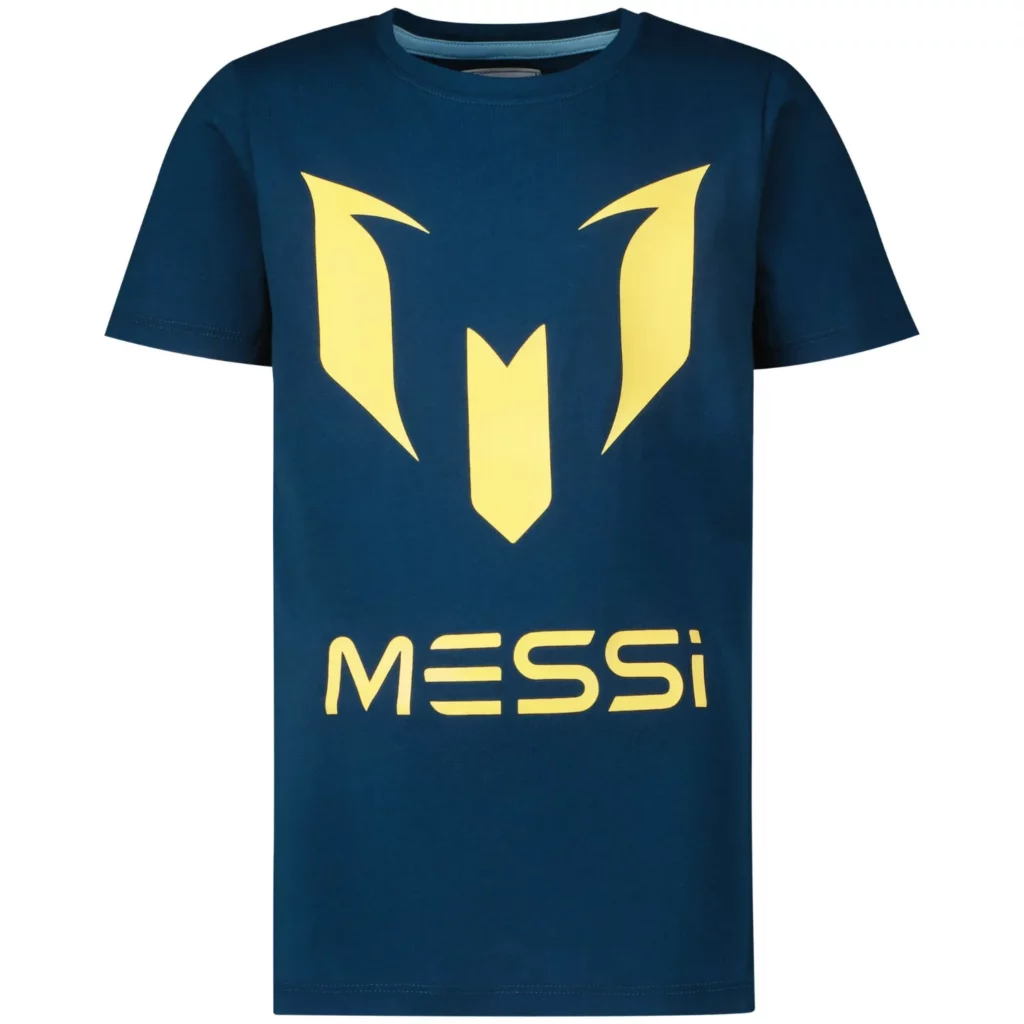 MESSI logo majica kratak rukav za dečake oli blue prednja strana