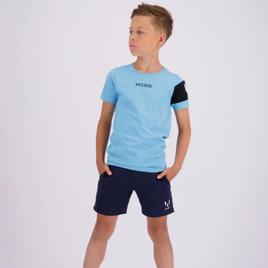 Majica kratak rukav za dečake MESSI NEROS plava model