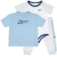 reebok set za bebe dečake plavo bele sive boje